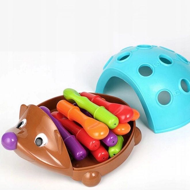 Woopie Geschicklichkeitsspiel Igel Sortierer Montessori Lernen von Zahlen und Farben 4 in 1