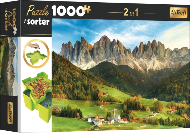 Puzzle mit Sortierer 2-in-1 DOLOMITEN Italien 1000 Teile