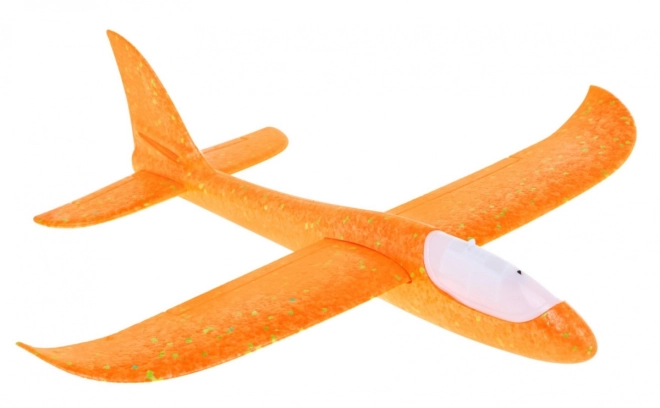 Styropor-Flugzeugmodell mit Licht für Kinder – orange