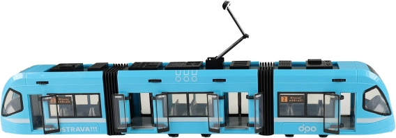 Moderne Straßenbahn Ostrava blau 47 cm
