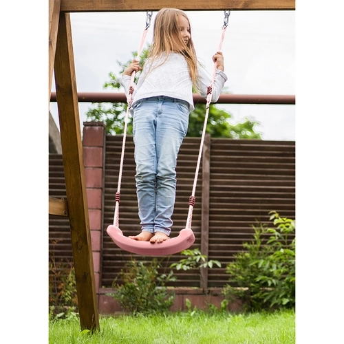 Kinder Schaukel auf Seil rosa