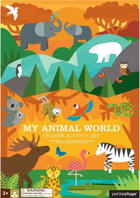 Petit Collage wiederverwendbare Aufkleber Meine Tierwelt