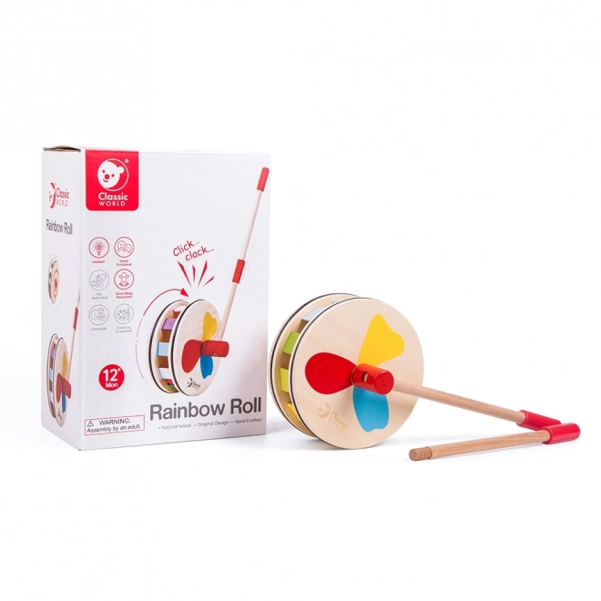 Classic World Regenbogen-Holzschieber