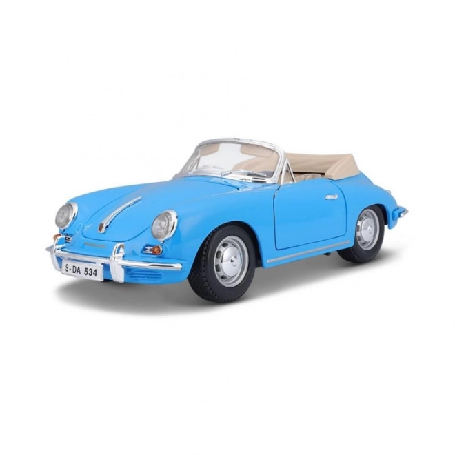 Porsche 356B Cabriolet Modellauto Blau