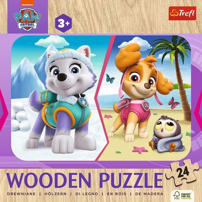 Holzpuzzle 24 Teile Mädchenhafte Paw Patrol