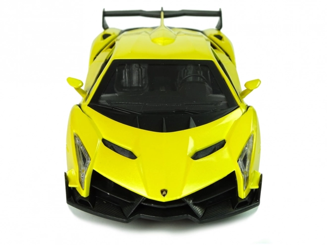 Ferngesteuertes gelbes Lamborghini Veneno Auto mit Lenkrad