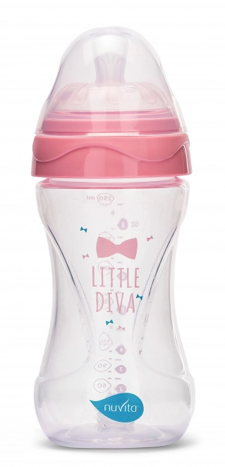 Nuvita Babyflasche 330 ml Transparent Rosa