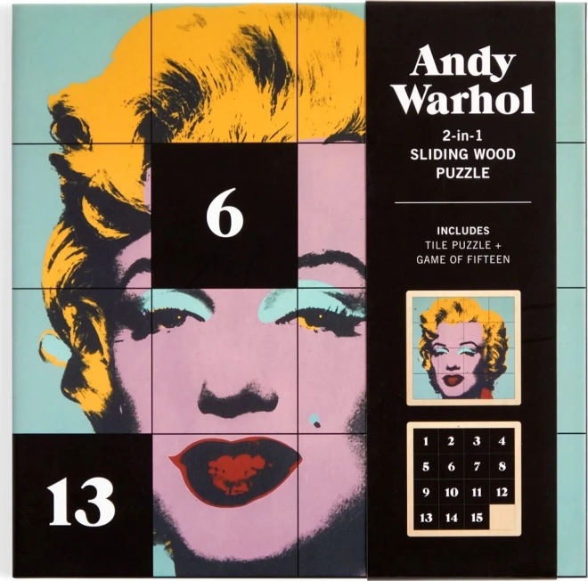 Posierbares Holzpuzzle Andy Warhol Marilyn