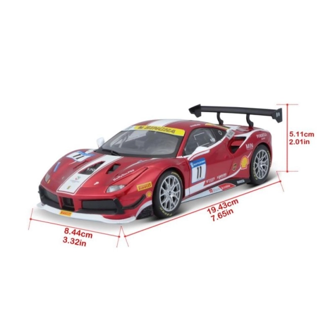 Bburago Ferrari Racing 488 Challenge Modellauto