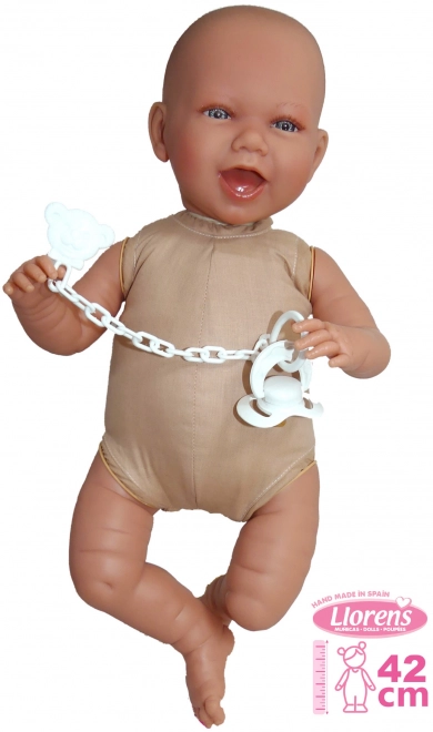 Realistische Babypuppe mit Geräuschen und weichem Stoffkörper - 42 cm