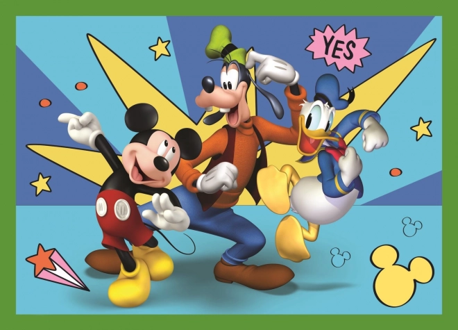 Puzzle-Set MICKEY MOUSE: Mit Freunden (4 in 1)