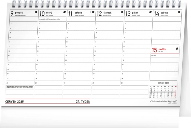 Notique Tischkalender Notizen Steuertermine mit Zitaten 2025