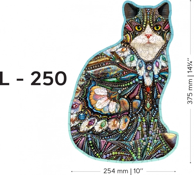 Holz-Puzzle Verzierte Katze 250 Teile