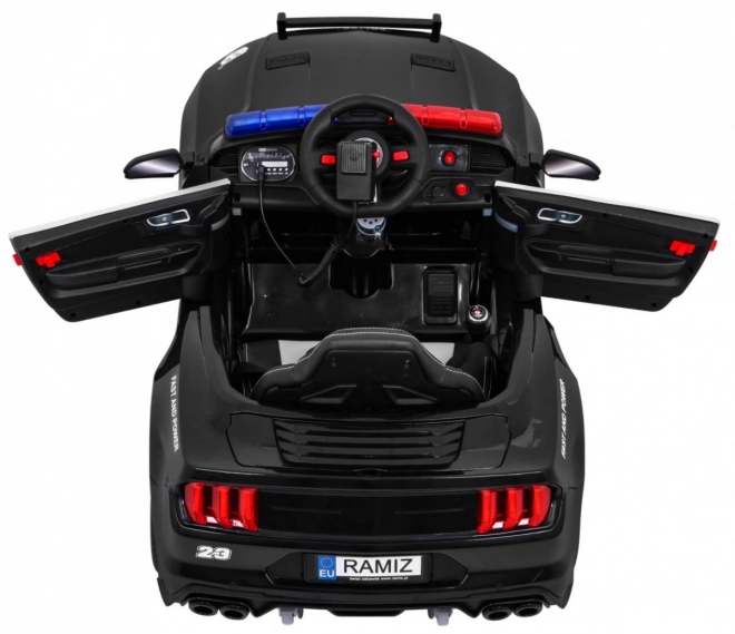 Elektrisches Kinderauto GT Sport Polizei Schwarz