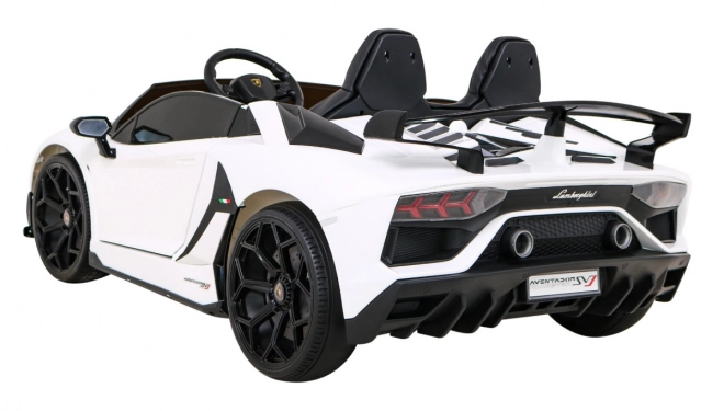 Lamborghini SVJ DRIFT pro 2 Kinder Weiß + Drift-Funktion + Fernbedienung + MP3 LED + langsamer Start