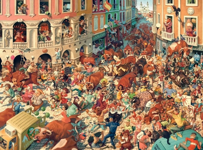 Castorland Puzzle Art Collection: Stierlauf in Pamplona 3000 Teile