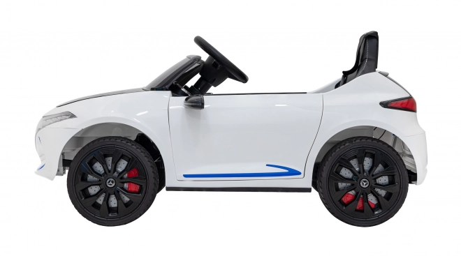 Mercedes Benz AMG EQA für Kinder Weiß + Fernbedienung + 5-Punkt-Sicherheitsgurte + EVA + MP3-Display + LED