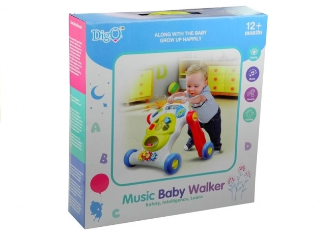 Bunter Lernlaufwagen für Kinder mit Musik und Licht