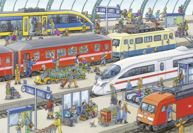 Ravensburger Puzzle Betriebener Bahnhof