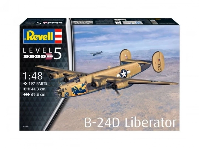 Plastikmodellflugzeug B-24D Liberator im Maßstab 1/48