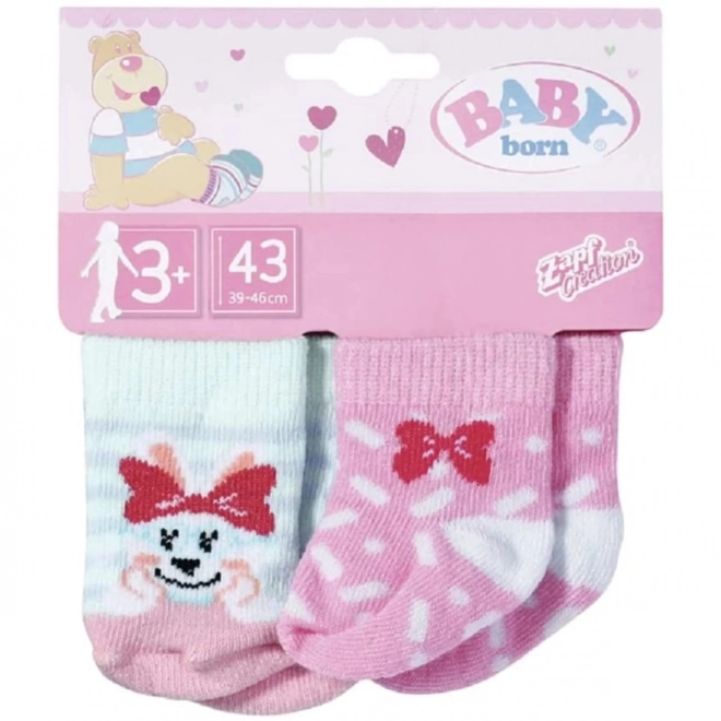 Baby Born Socken (2 Paare), verschiedene Designs, 43 cm