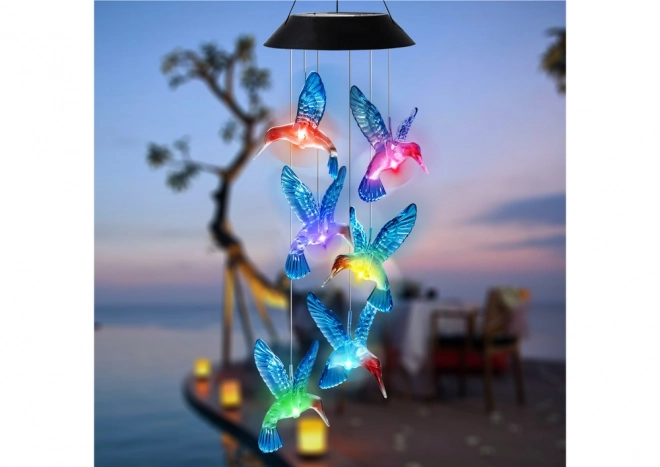 Solarleuchte Kolibri Vögel LED Bunt