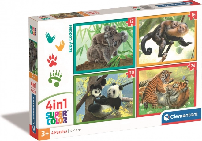 Puzzle Niedliche Tierbabys 4-in-1 Set