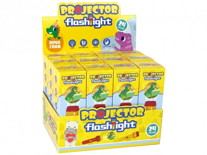 Projektor und Taschenlampe für Kinder mit 3 Wechselplatten