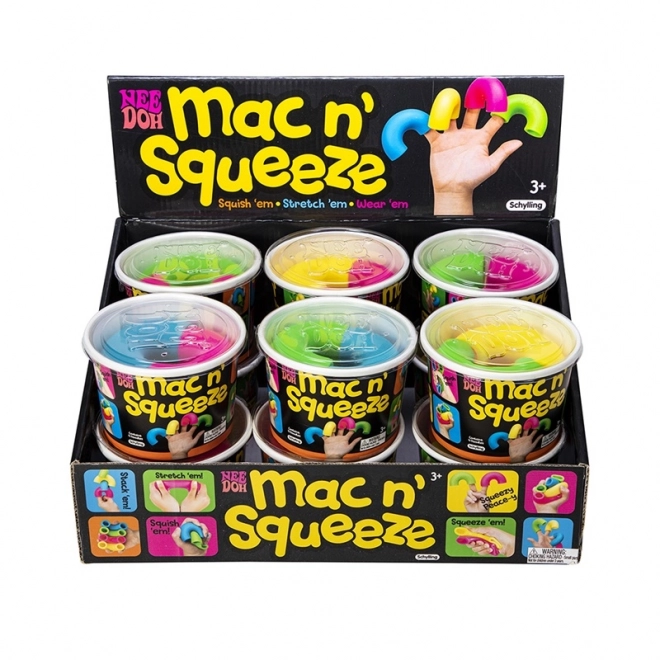 Mac N Squeeze Neongelbe Spielzeugnudeln