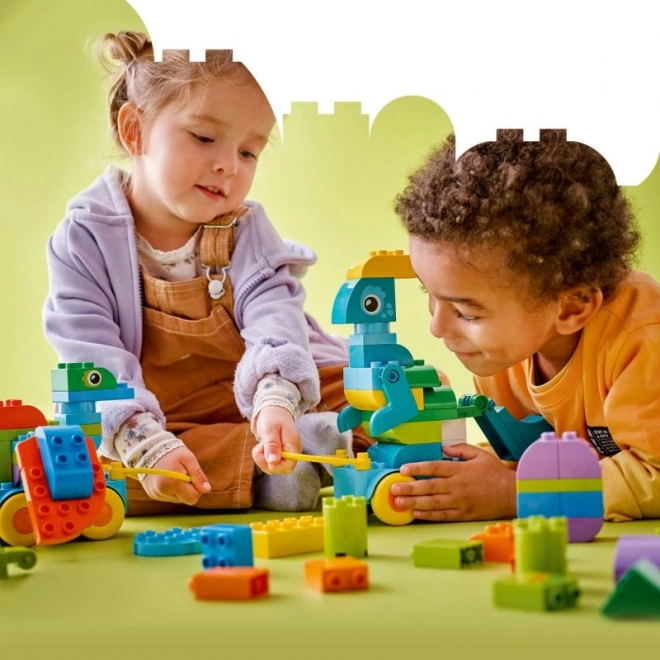 LEGO DUPLO 3 in 1 Baukasten: Dinosaurier auf Rädern