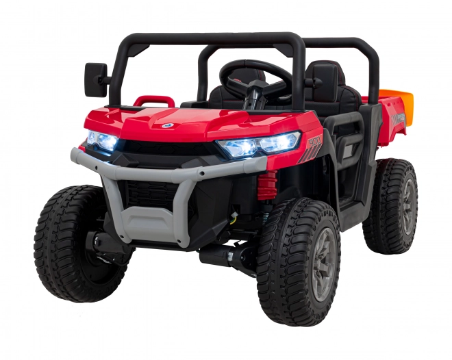 Auto Pick-Up Speed 900 pro Kinder rot + Antrieb 4x4 + bewegliche Pumpe + Gepäckraum + Fernbedienung + Schaufel + LED Audio