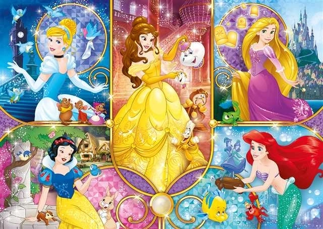 Brillantes Puzzle Disney Prinzessinnen: Märchenwelten 104 Teile