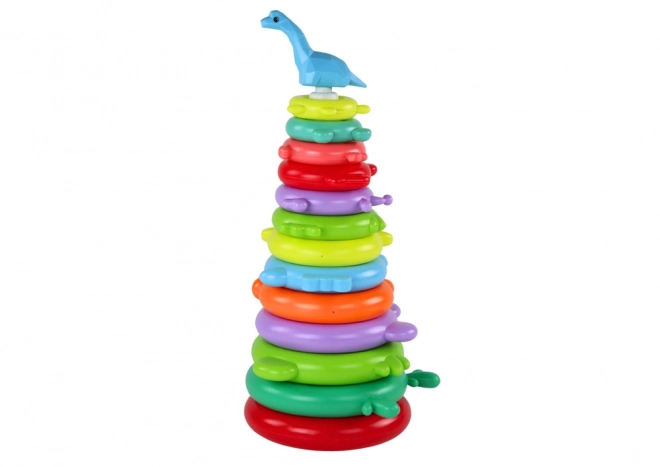 Bunte Giraffen-Stapelspiel 13 Ringe