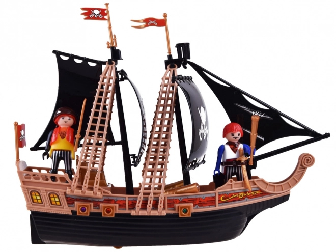 Piraten-Schiffsspielset mit Figuren und Kanone