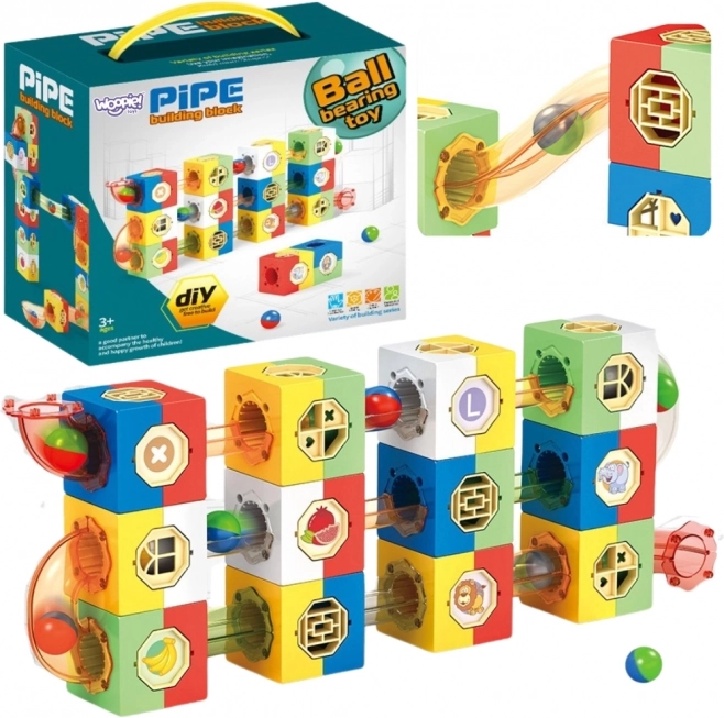 Woopie 3D Baukasten Murmelbahn für Kinder