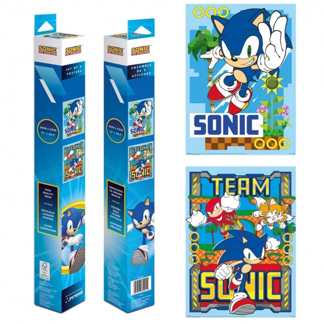 Set mit Mini-Postern Sonic