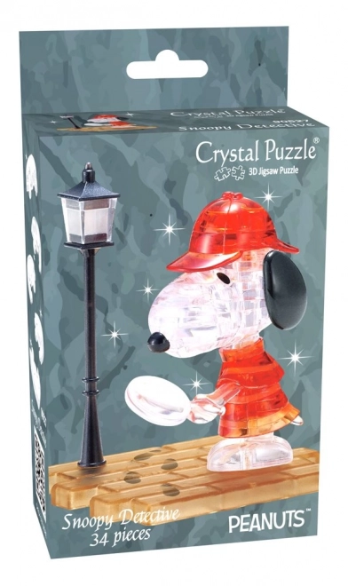 3D Kristallpuzzle Snoopy Detektiv