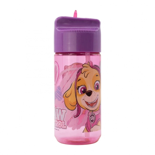 Paw Patrol Trinkflasche mit Strohhalm für Kinder (Rosa)