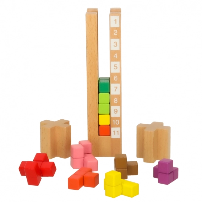 Bunte Montessori-Holzbausteine