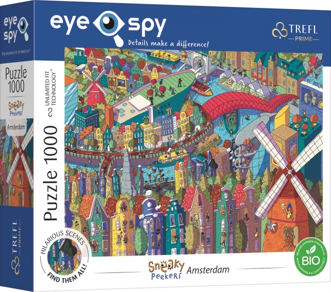 Trefl Puzzle Eye-Spy Sneaky Peekers: Amsterdam 1000 Teile