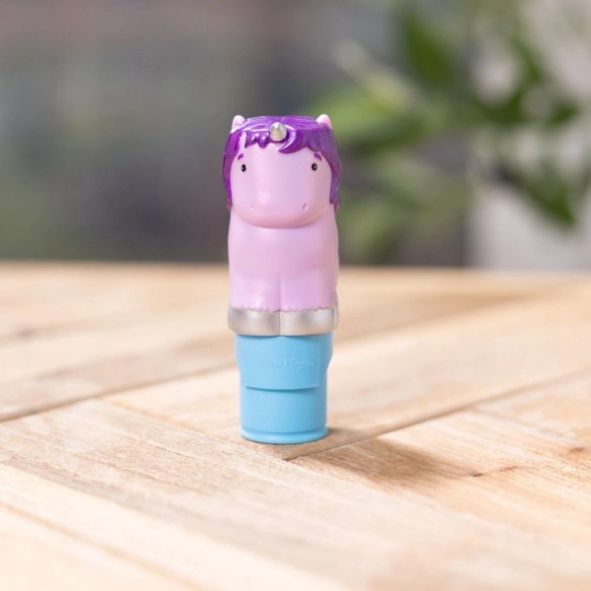 Wow! Aufkleber und Stempel mit lila Einhorn