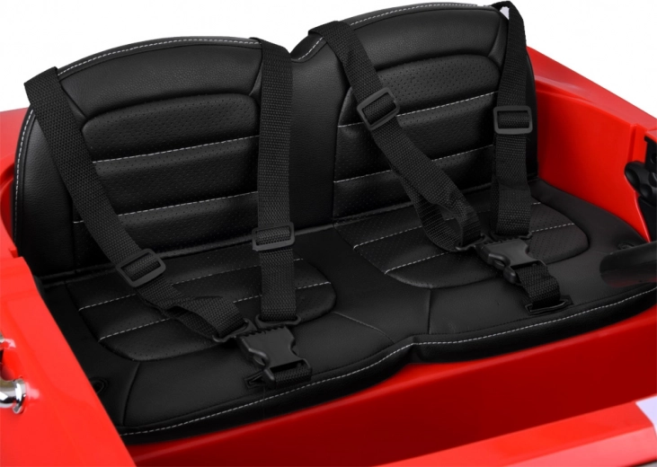 Zwei Sitze mit Gurten und Polsterung aus Kunstleder