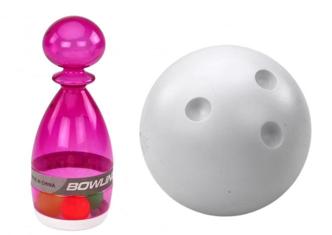 Bowling-Set 6 Bunte Transparente Kegel