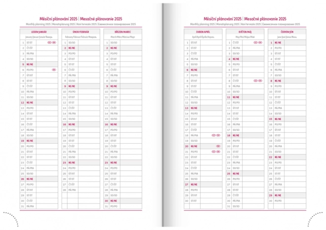 Notique Tageskalender Neo 2025 Lila