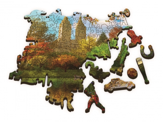 Trefl Holzpuzzle mit speziellem Design 501 Teile - Central Park, New York