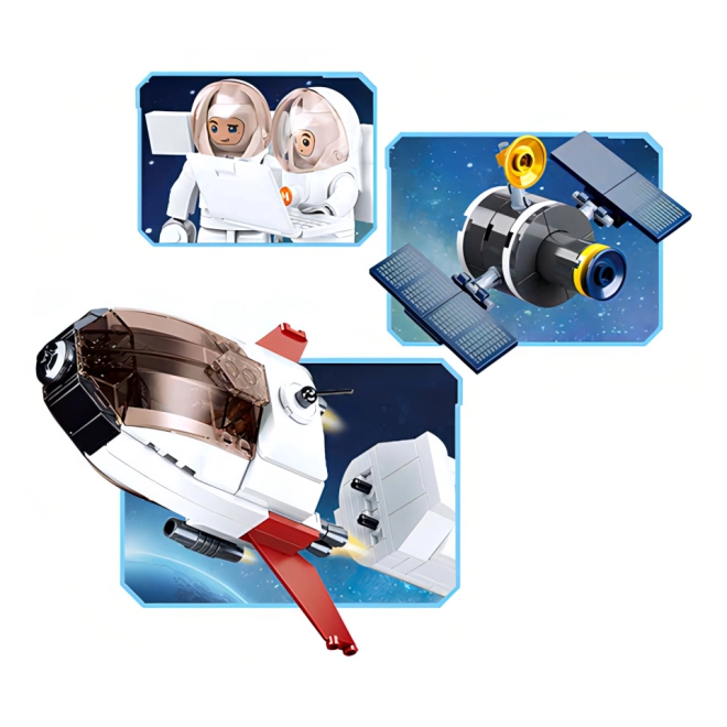 Realistische Weltraummission mit 3 Minifiguren