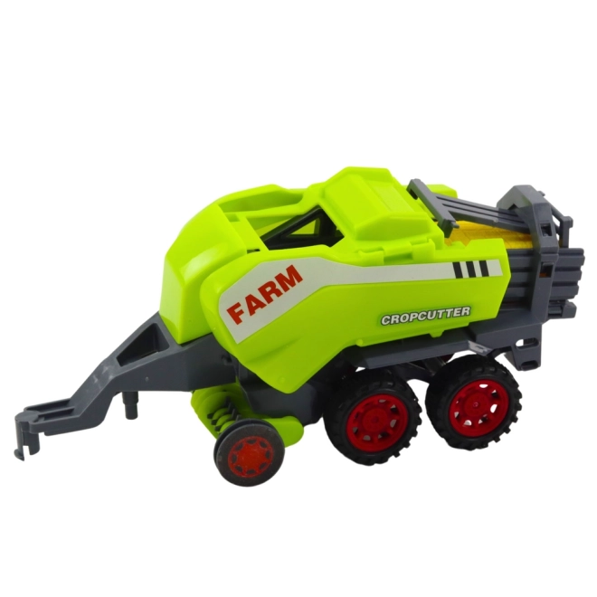 Traktor mit Ballenpresse Grün
