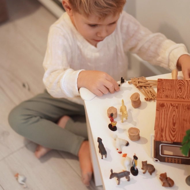Woopie kleiner bauernhof-spielset mit tieren und zubehör