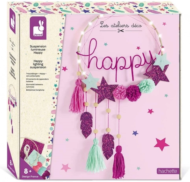Janod Traumfänger Licht Set Happy Maxi Deco