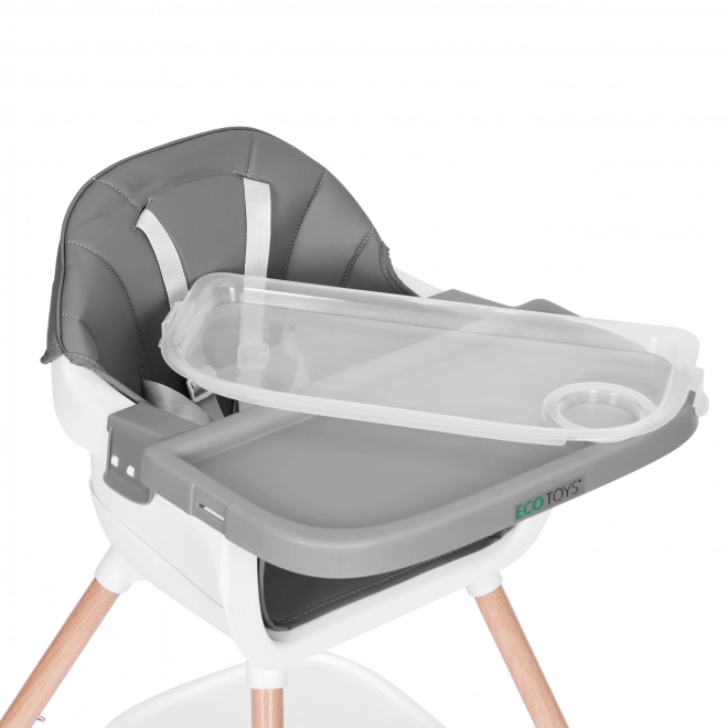 2-in-1 Kinderhochstuhl Grau von ECOTOYS